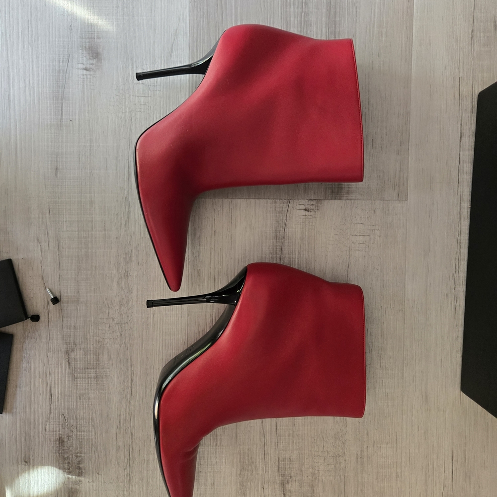 Red Stiletto Ankle Boots - Picture 7 of 15
